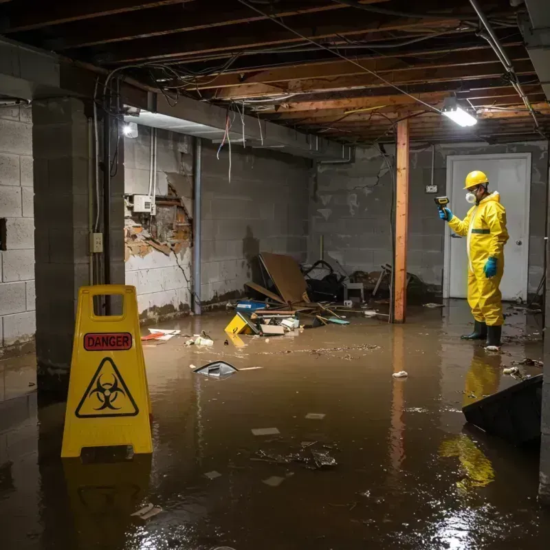 Flooded Basement Electrical Hazard in Lake County, IL Property